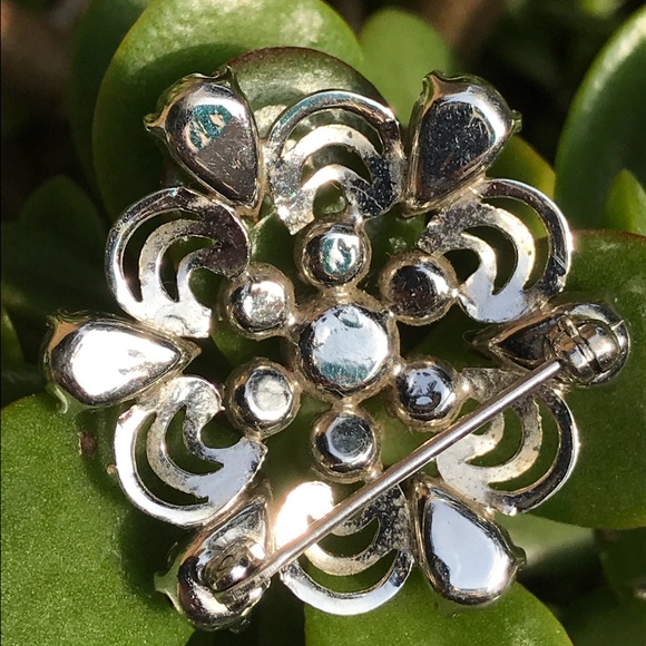 VTG Large Rhinestone Brooch - Picture 4 of 5